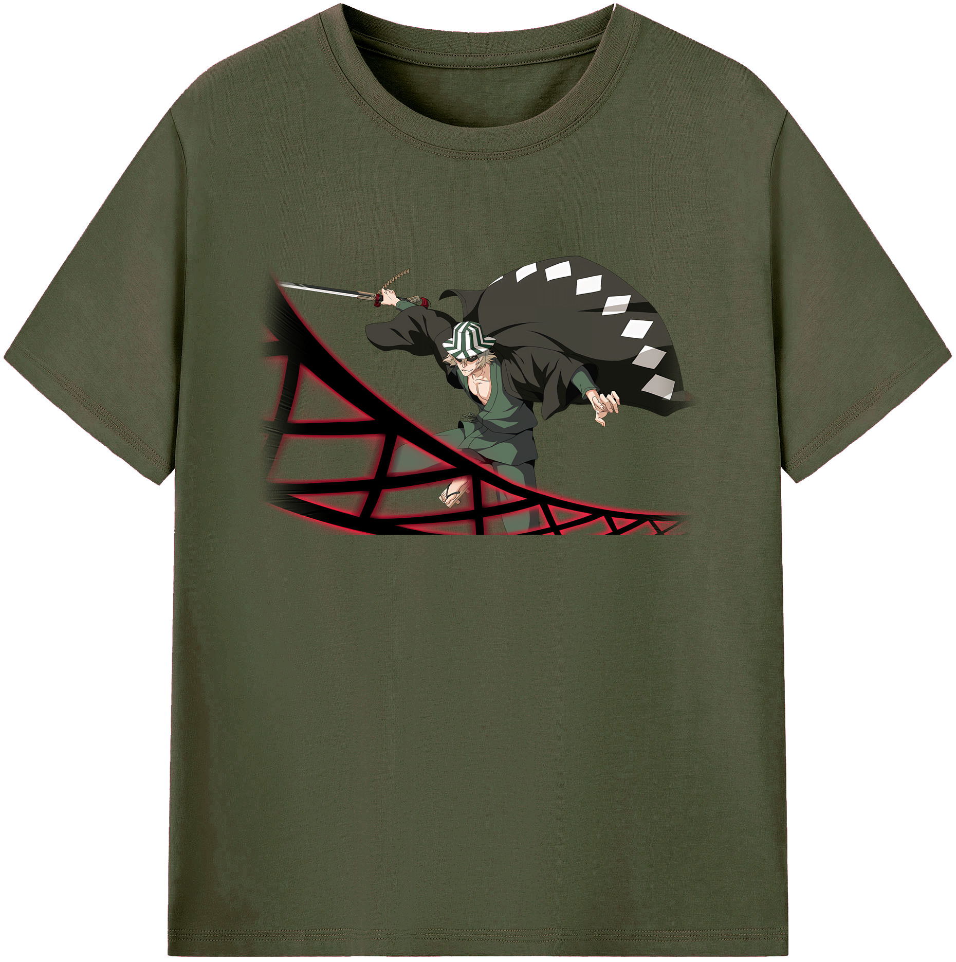 （画像用） "ブリーチ 浦原 喜助（うらはら きすけ） BLEACH Urahara Kisuke " 綿100％ メンズ半袖Tシャツ｜肌触りやわらか＆通気性